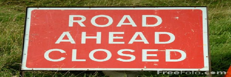 clipart road closed sign