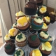 green and white wedding cup cakes